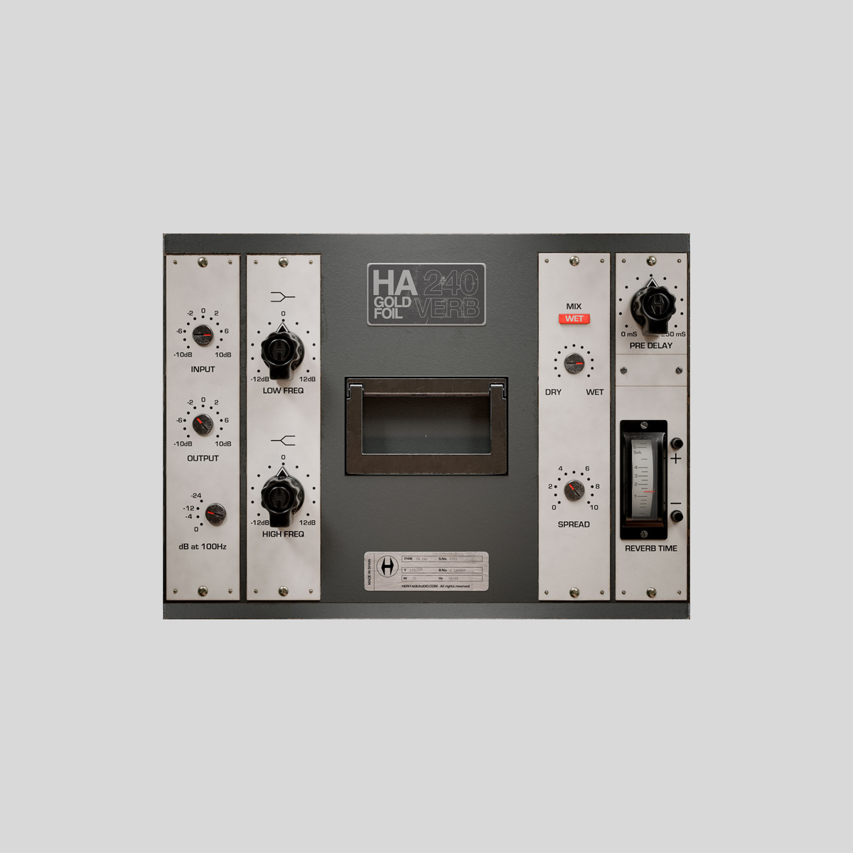 Heritage Audio HA 240 Gold Foil reverb plugin