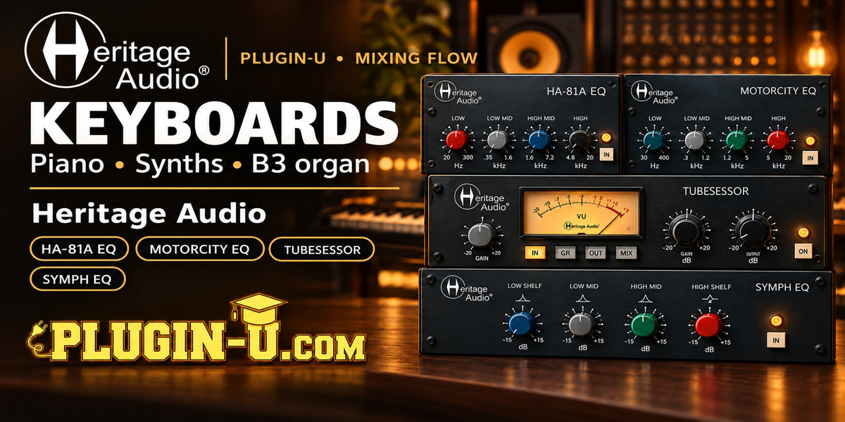 Heritage Audio keyboard mixing workflow for piano, synthesizers and B3 organ