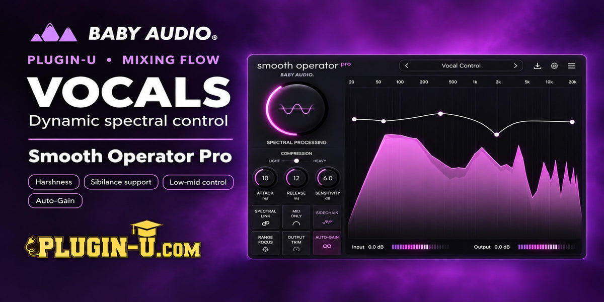 Baby Audio Smooth Operator Pro vocal processing for controlling harshness while preserving presence